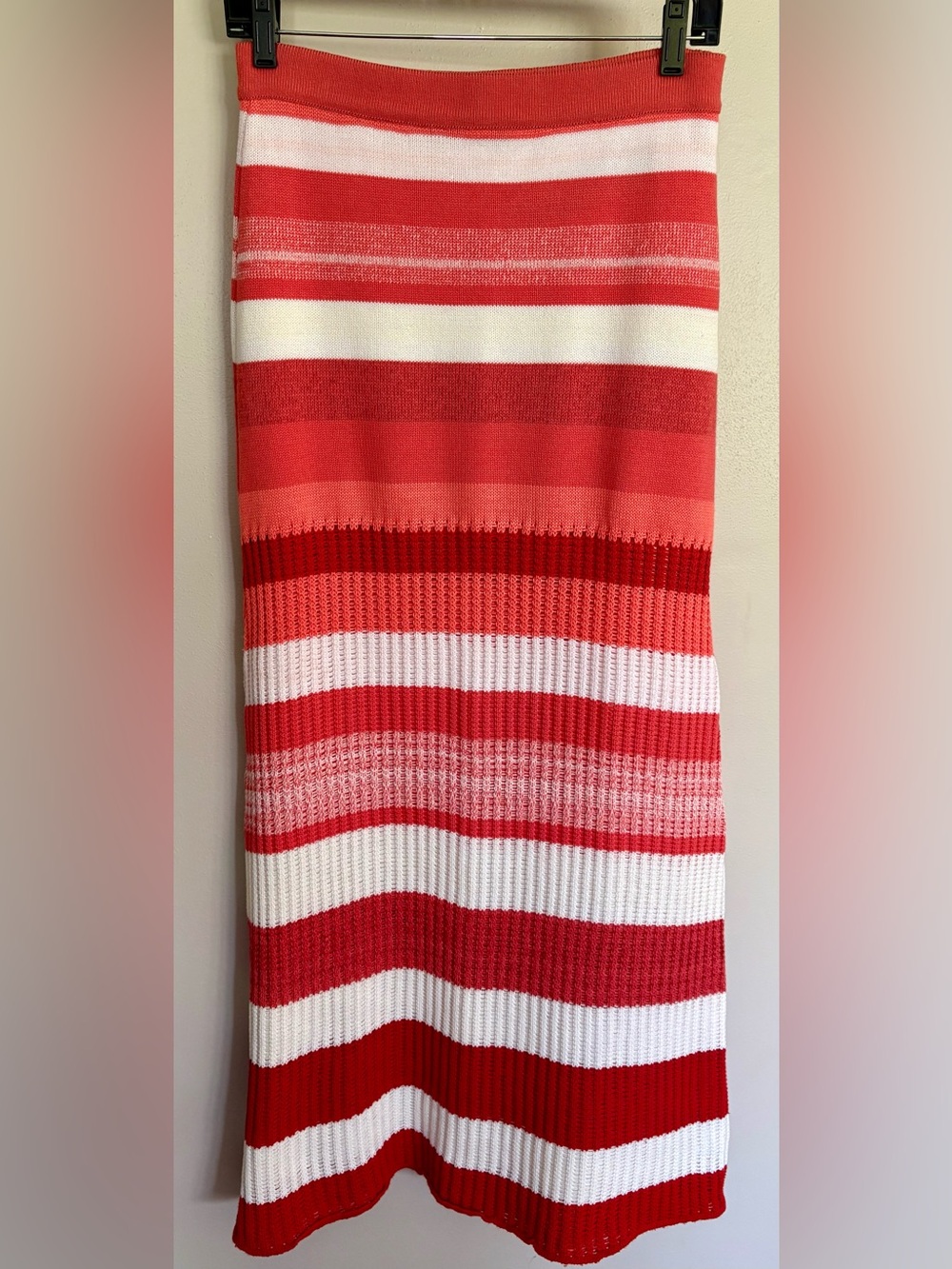 Goddis Carly Cotton Sweater Knit Maxi Skirt Spanish Red S/M